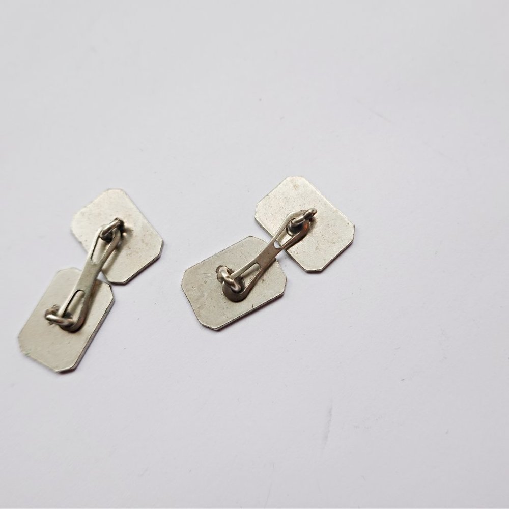 Double Sided Silver Cufflinks - image 2